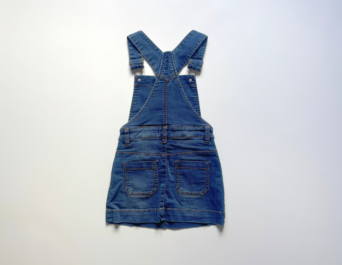 Bluezoo girls denim dungaree dress