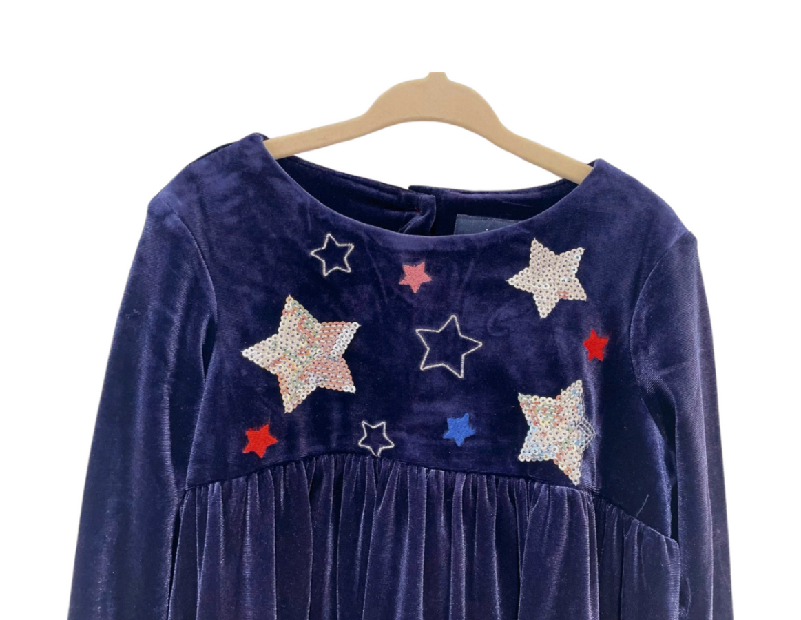 Joules Velour Sparkle Party Dress
