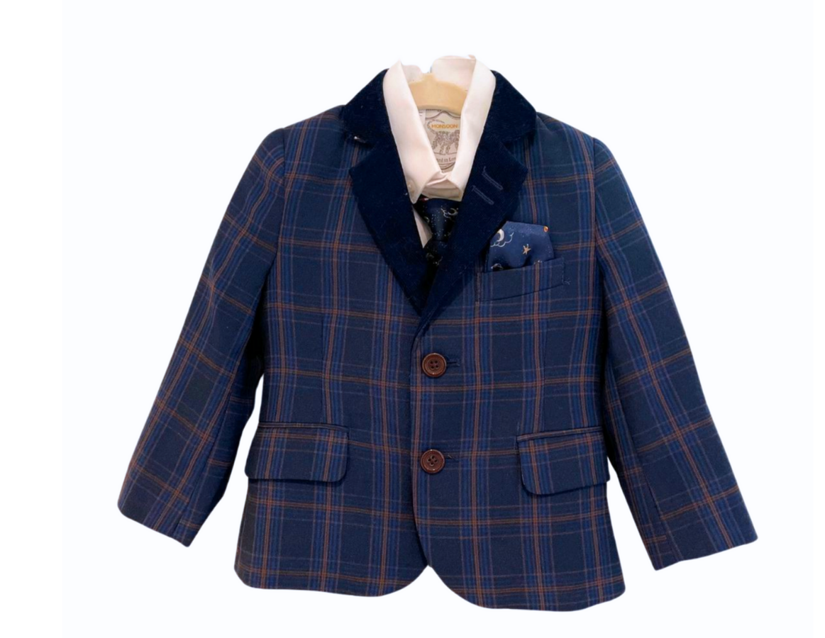 Monsoon Checked Suit with Shirt & Tie