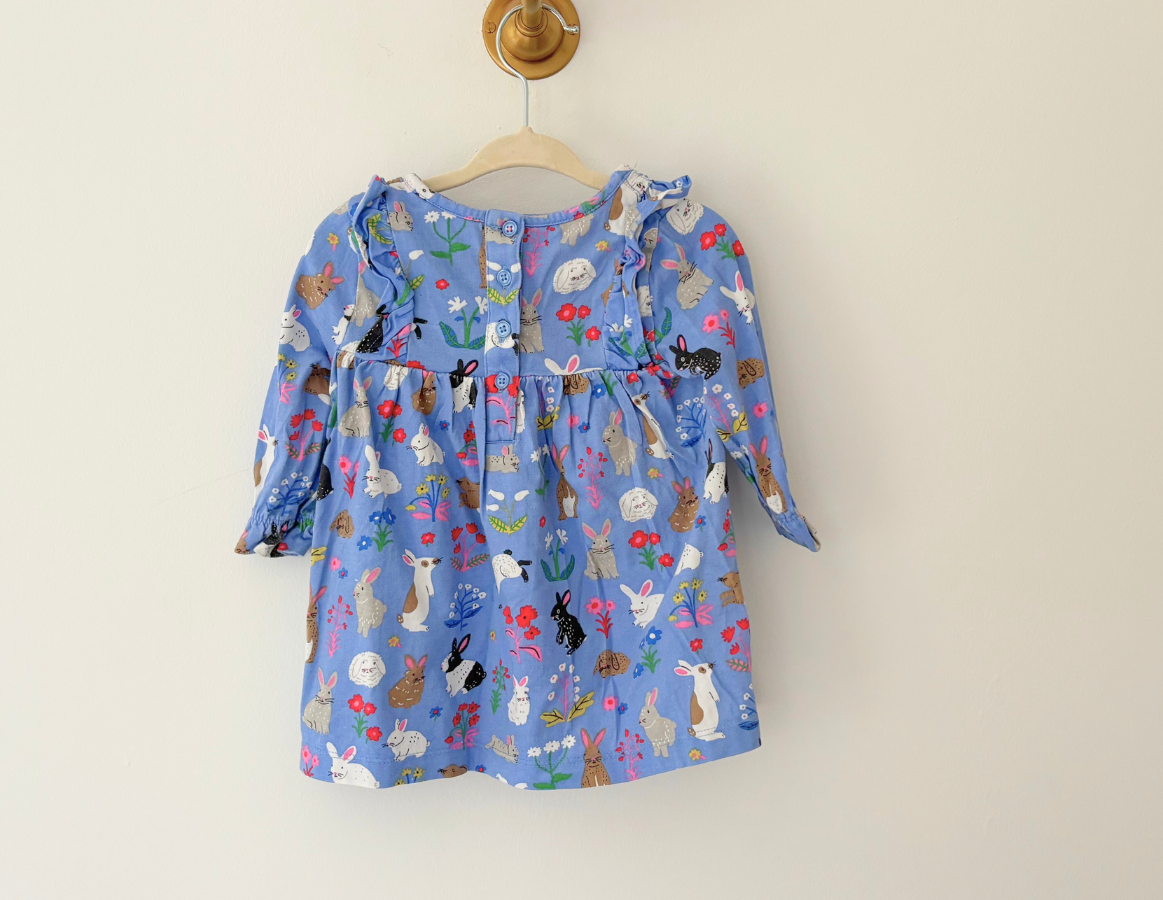 Mini Boden Spring Bunny Smock Dress