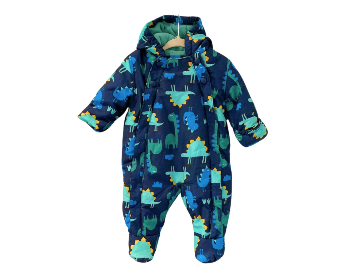 M S Fleece Lined Dinosaur Snow Suit Little Threads Collection