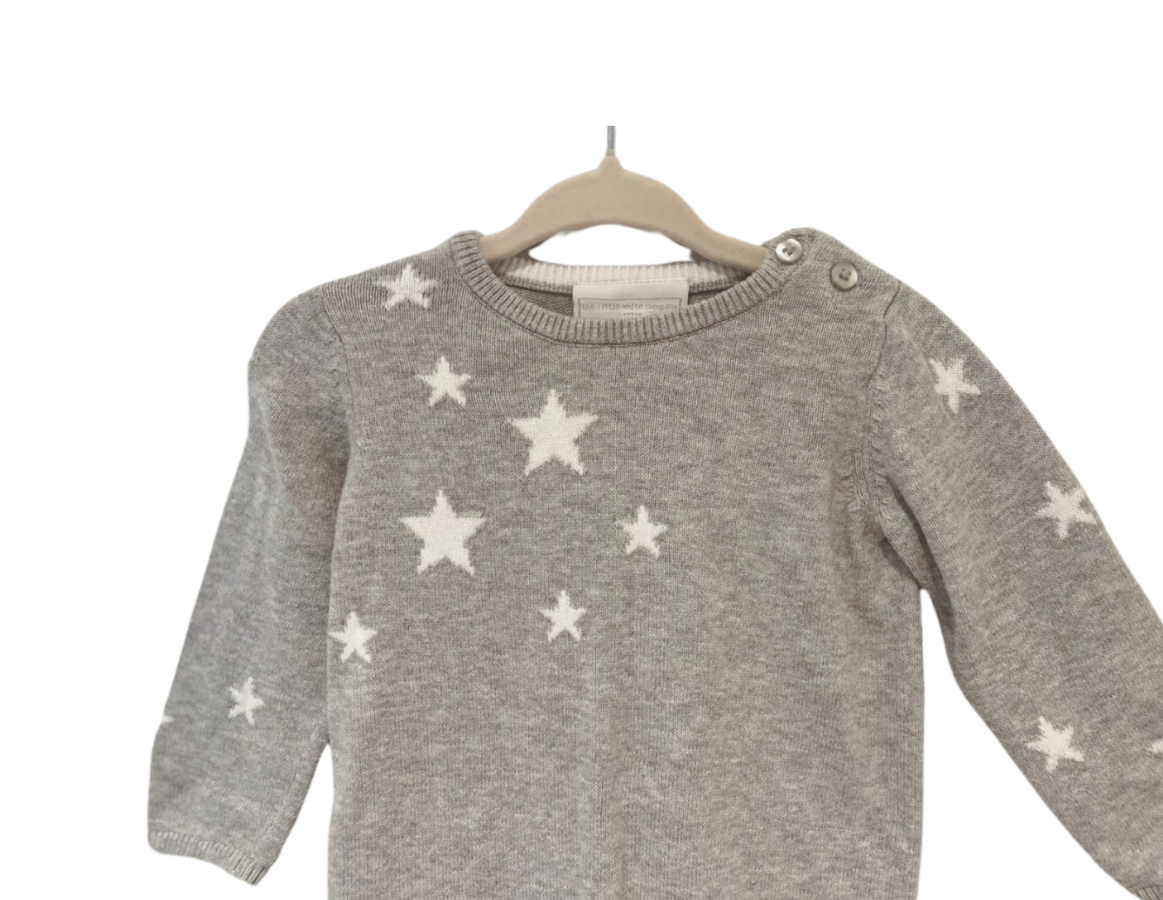 Little White Company Knitted Star Romper