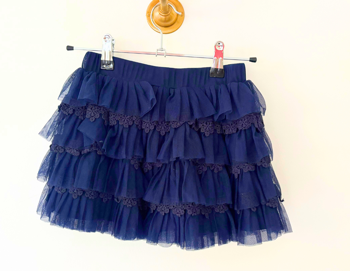 Mayoral Layered Tulle and Lace Skirt