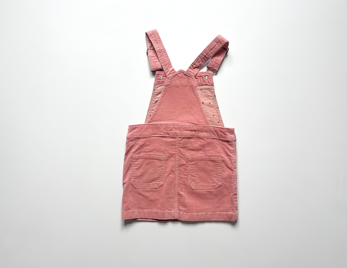 H&M girls lightweight corduroy dungaree dress