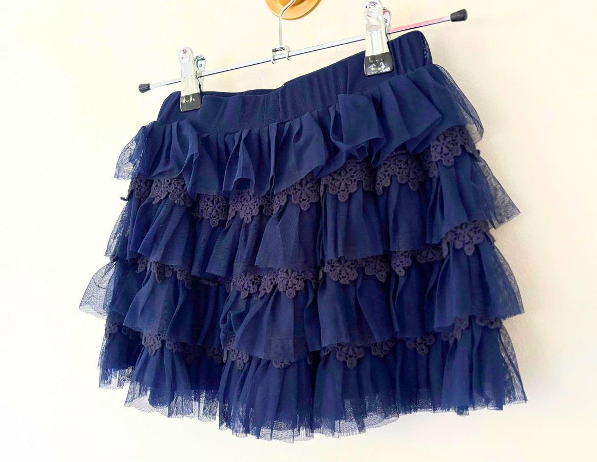 Mayoral Layered Tulle and Lace Skirt