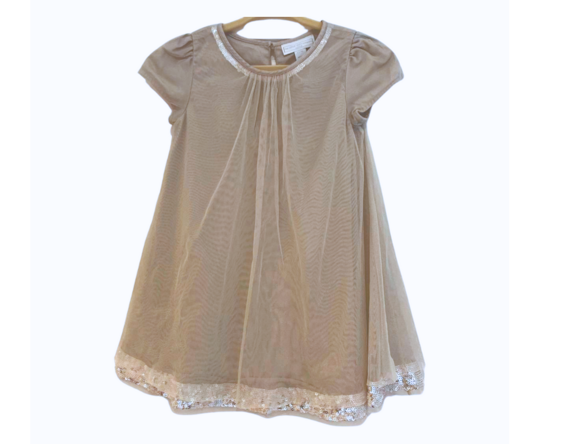 Little White Company Grey Tulle Shift Party Dress