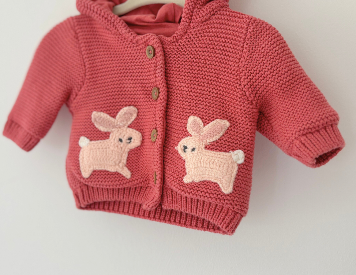 M&S Knitted Hooded Spring Bunny Cardigan