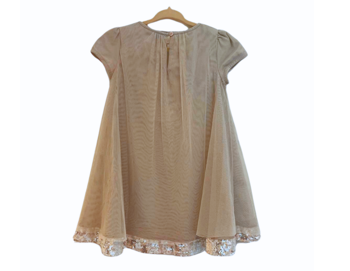 Little White Company Grey Tulle Shift Party Dress