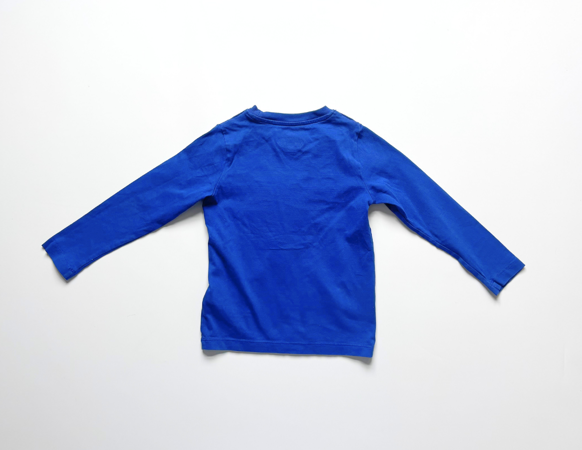 M&S boys blue long sleeved t-shirt top