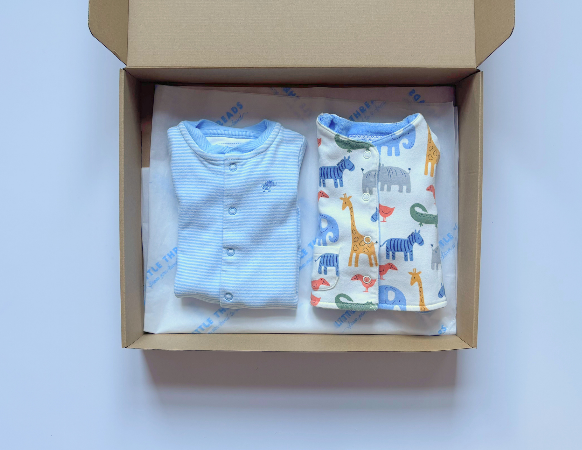 JoJo Maman Bebe Boys Bodysuit & Jacket Set - Newborn