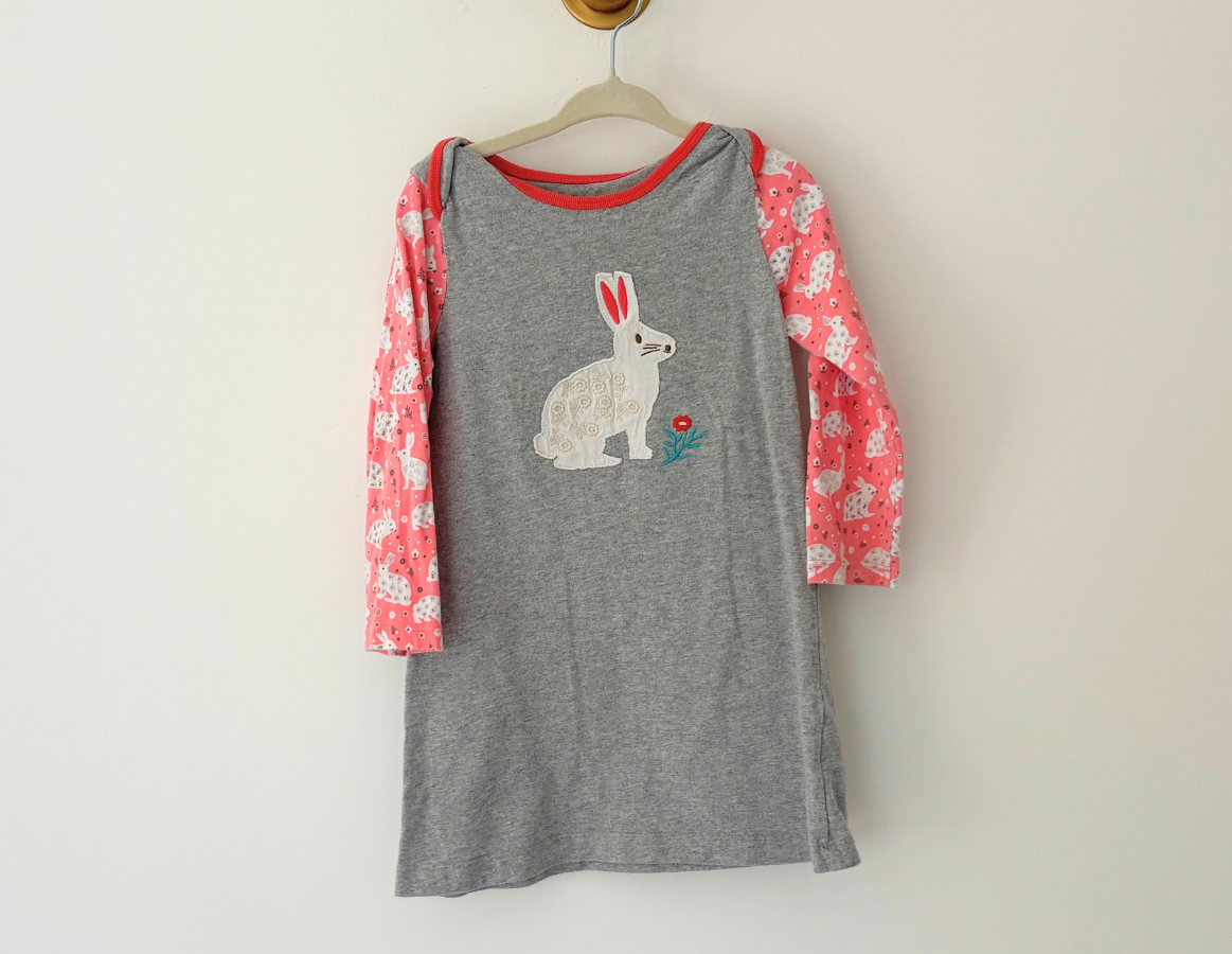 Mini Boden Spring Rabbit Cotton Dress