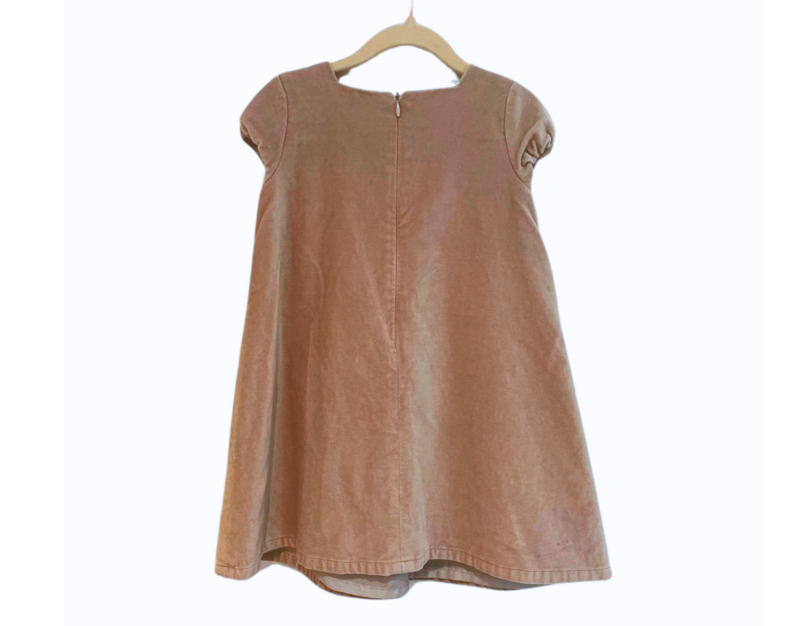 Les Bebes de Floriane Grey Velour Party Dress