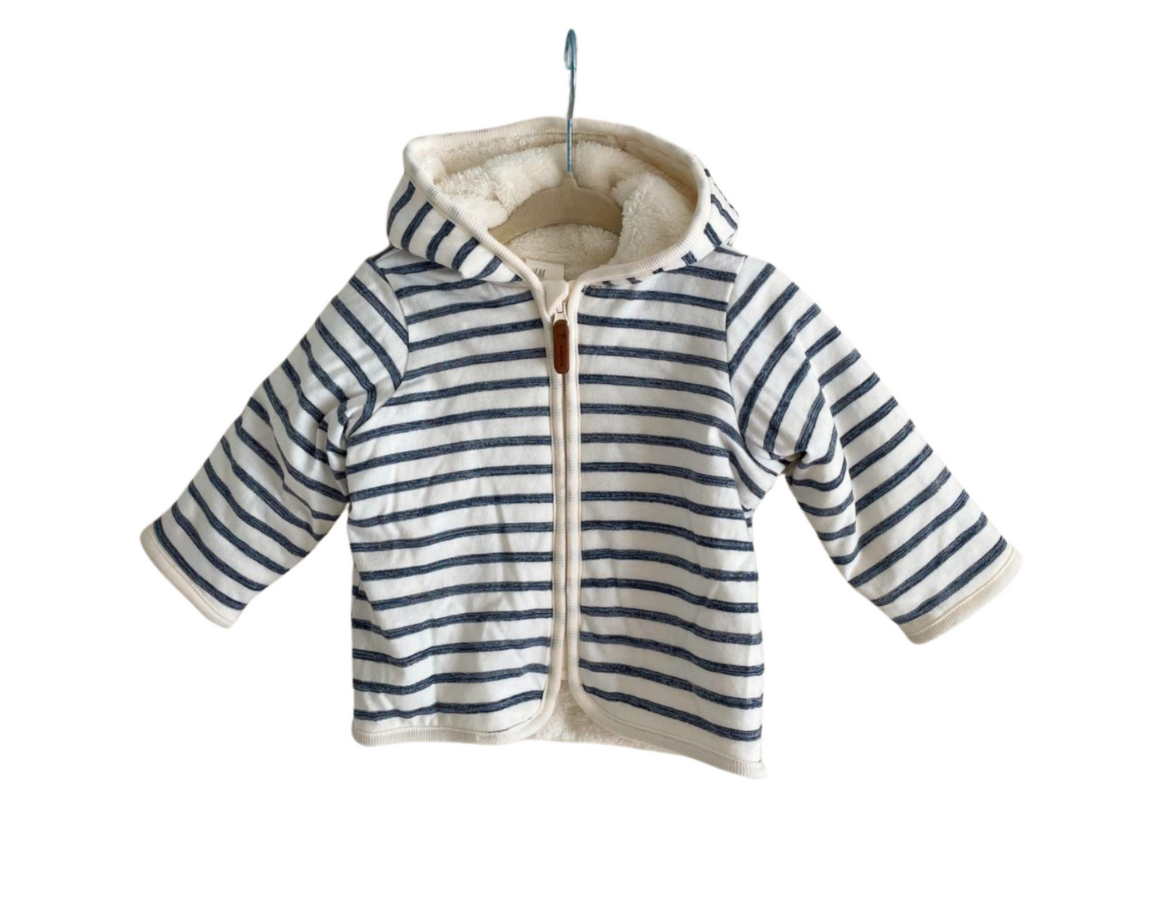 H&M Fleece Lined Striped Jacket