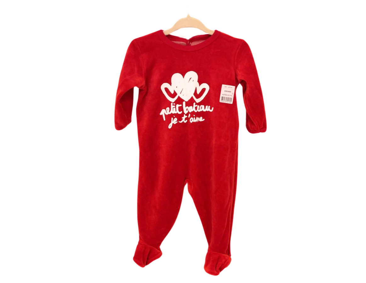 Petit Bateau Velour Baby Grow - BRAND NEW