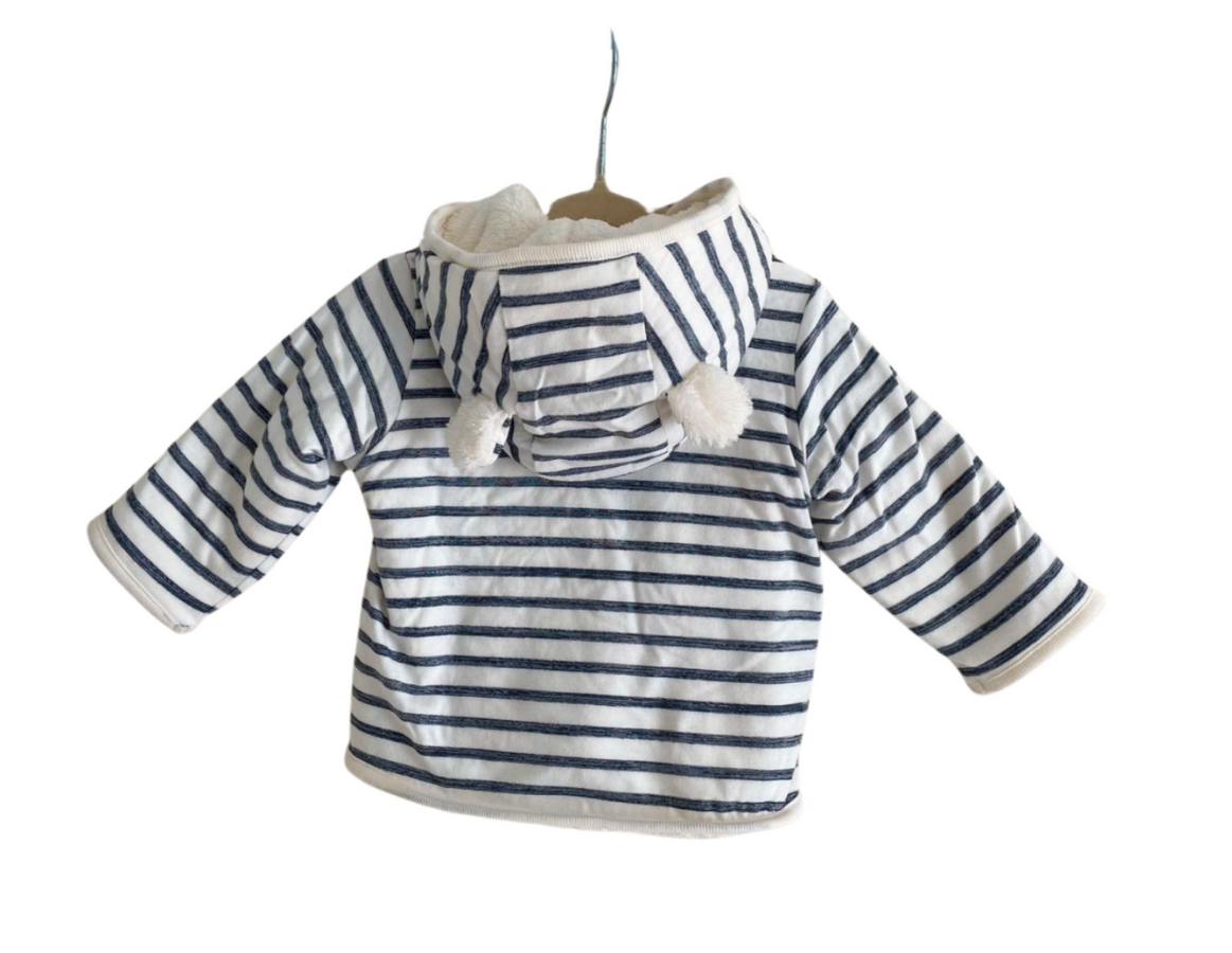 H&M Fleece Lined Striped Jacket