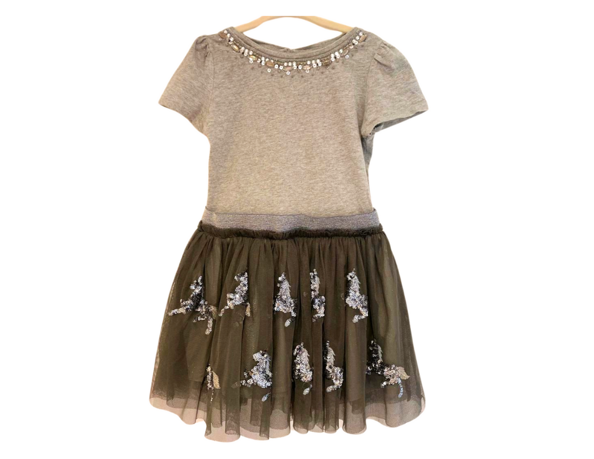 Monsoon Unicorn Sequin Party Dress