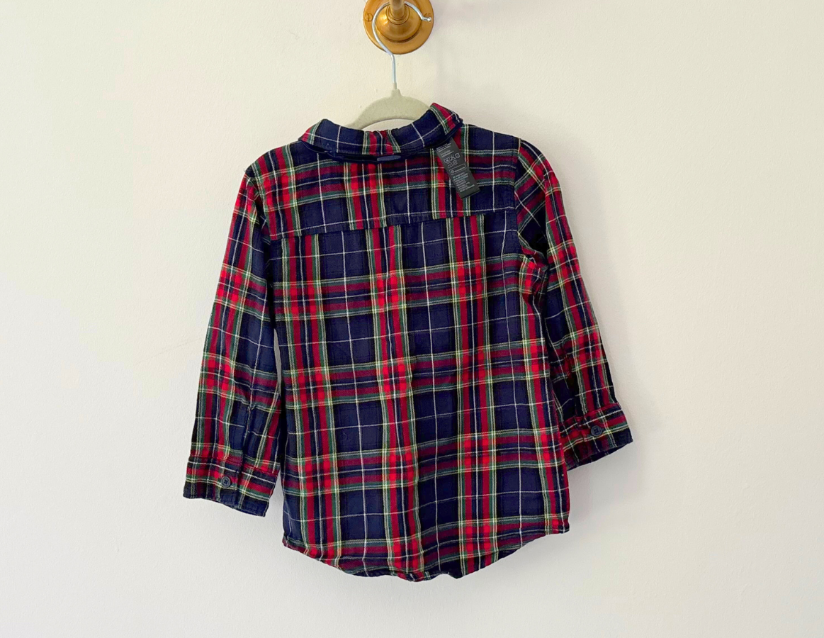 H&M Tartan Shirt & Bow Tie Set