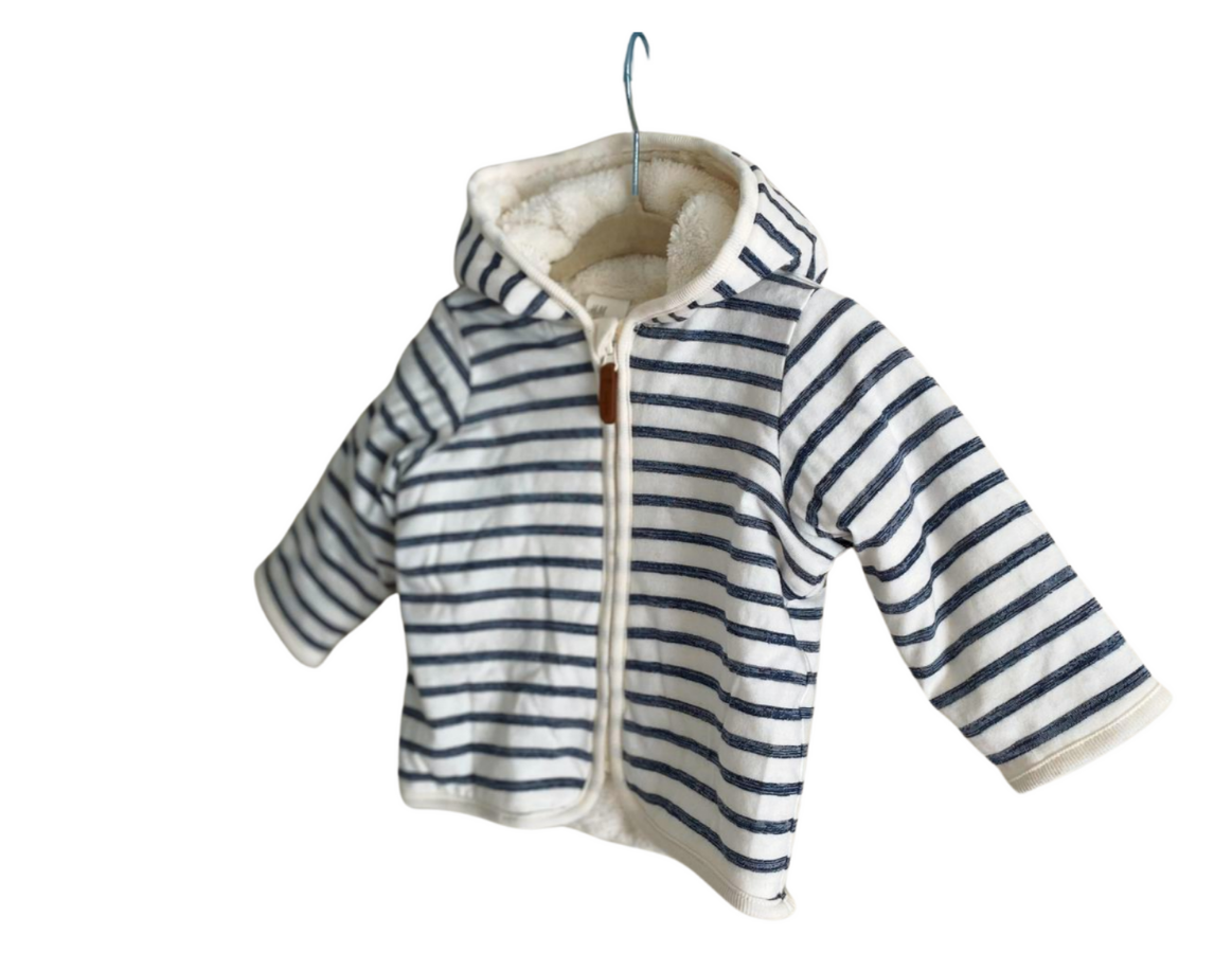 H&M Fleece Lined Striped Jacket