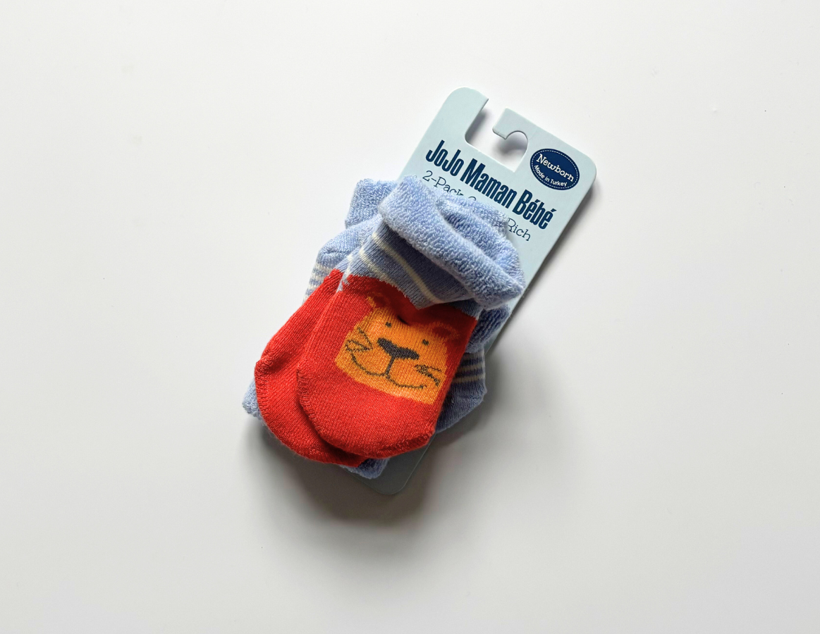 JoJo Maman Bebe 2 Pack Cotton Rich Baby Socks