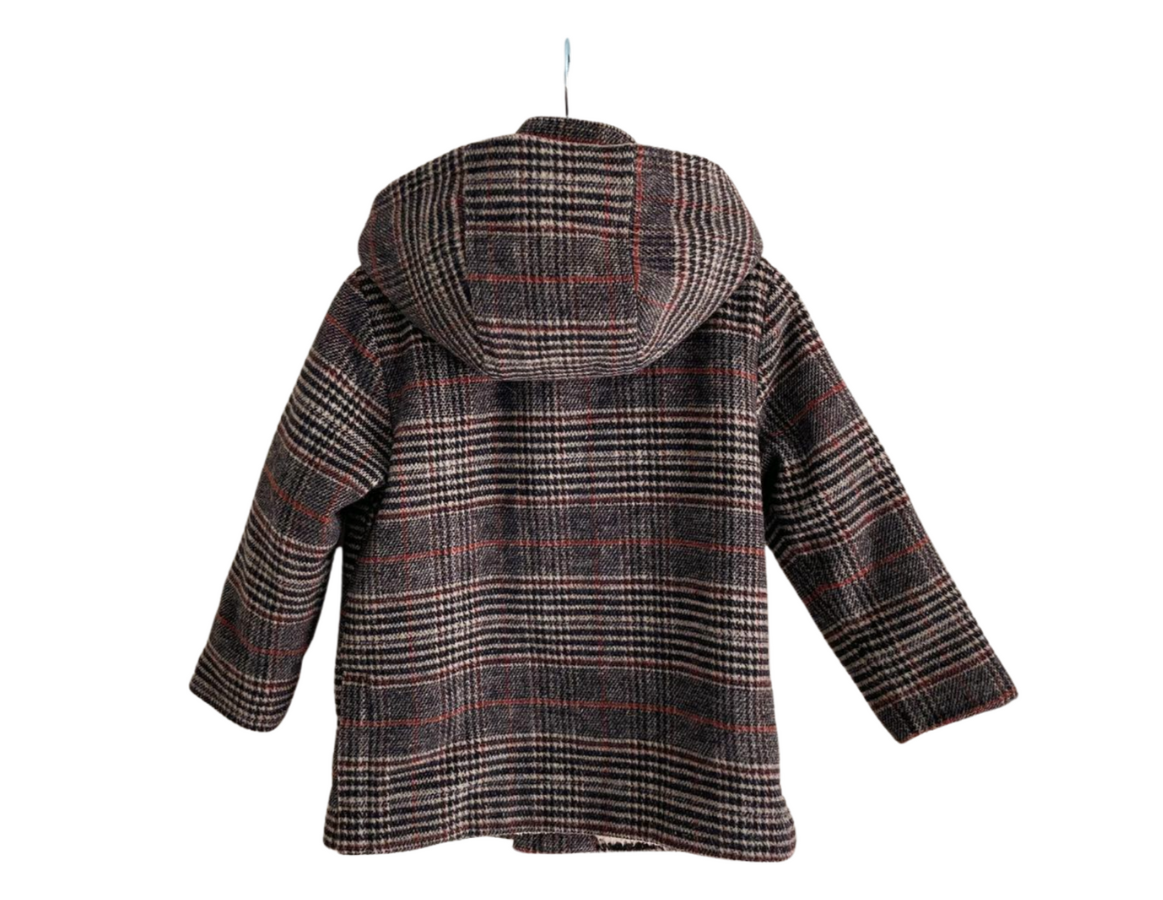 Zara Fleece Lined Herringbone Coat