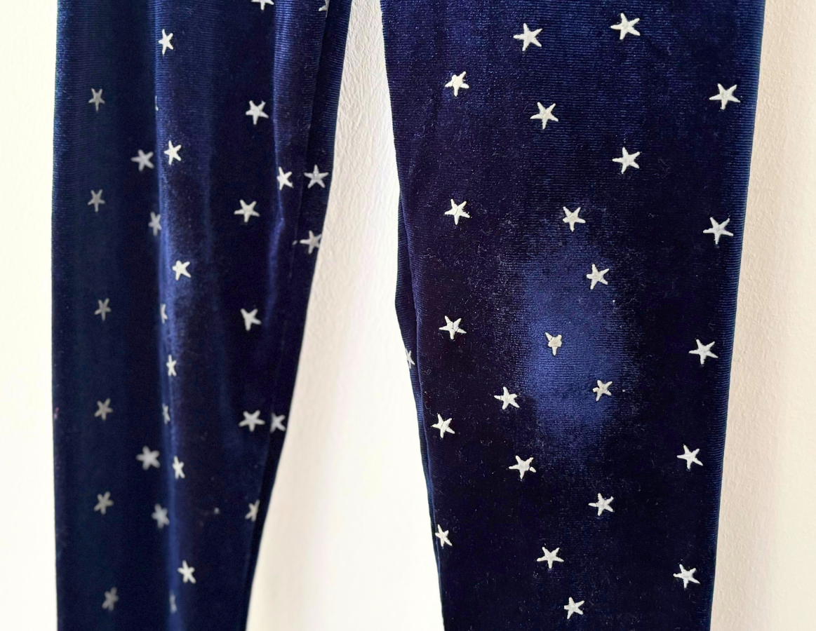 John Lewis Navy Velour Leggings