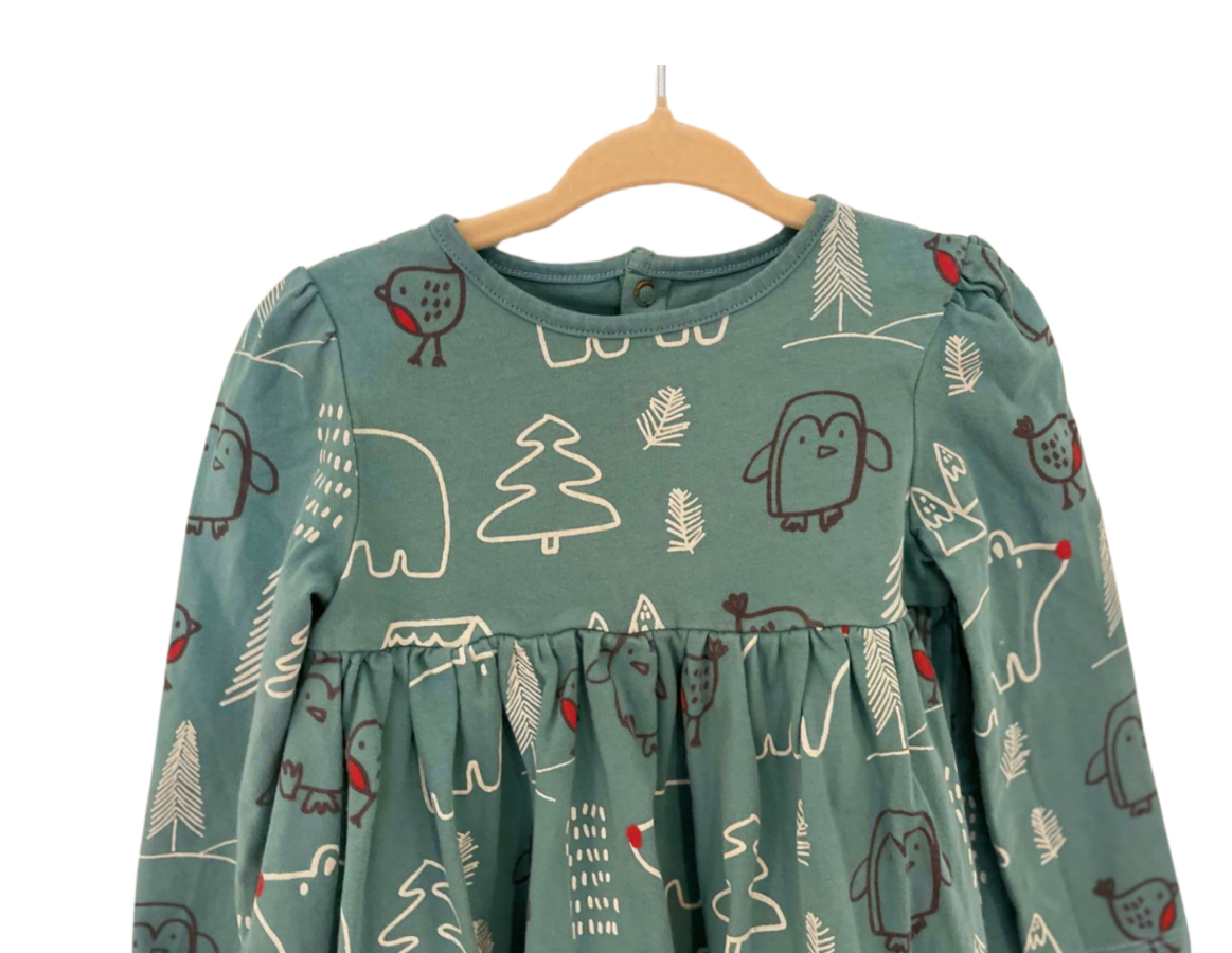 M&S Printed Christmas Dress