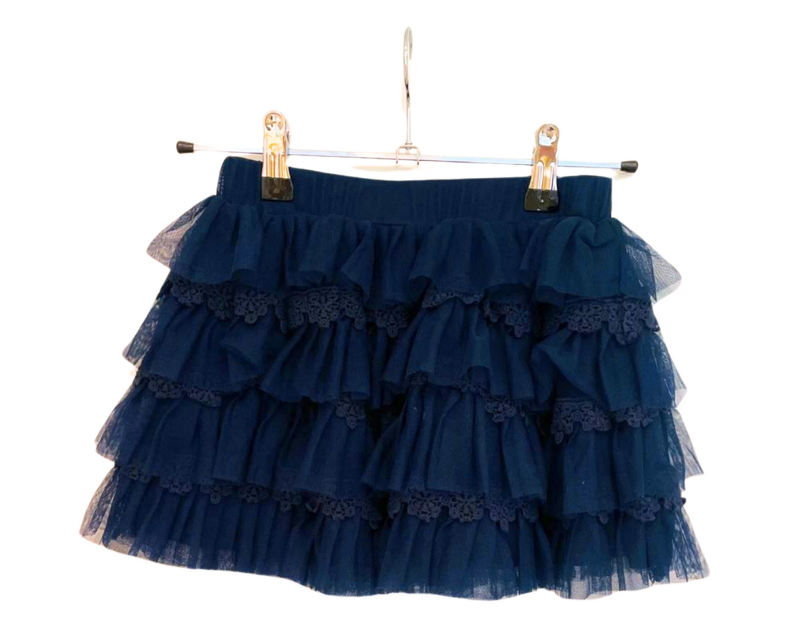Mayoral Layered Tulle and Lace Skirt