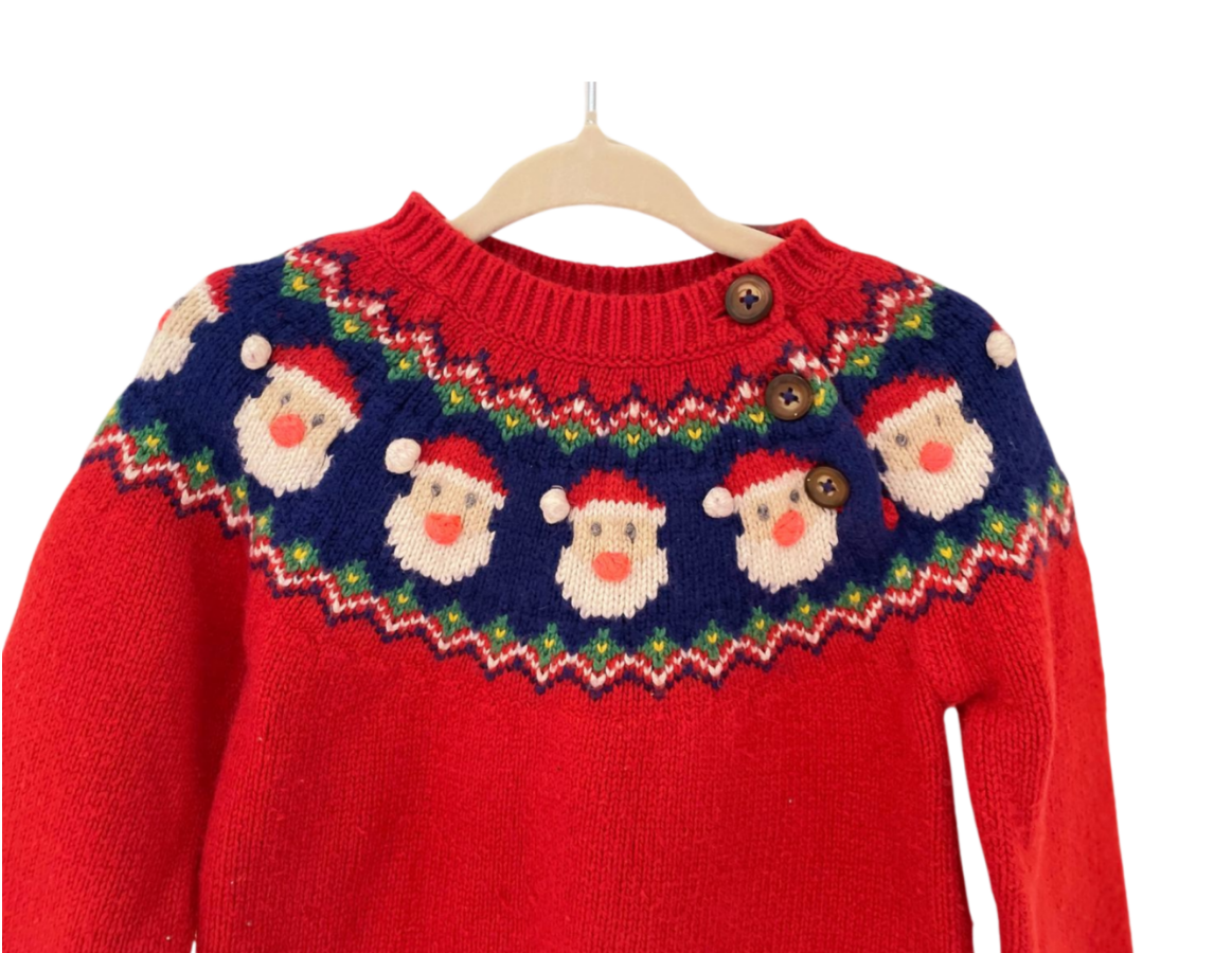 Mini Boden Father Christmas Fair Isle Jumper