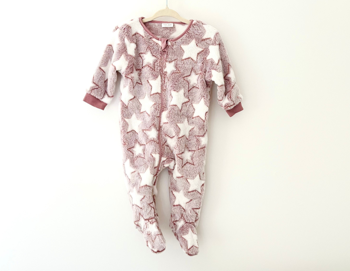 Next Star Print Fleece Onesie