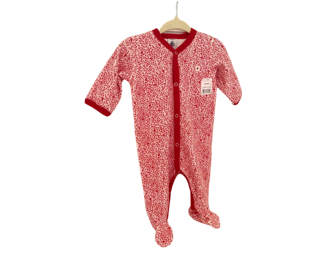 Petit Bateau Velour Baby Grow