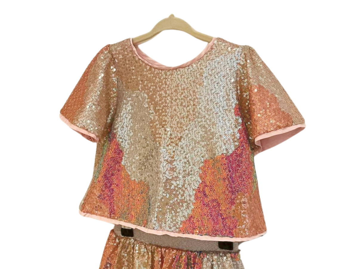 H&M Sequin Top & Skirt Set