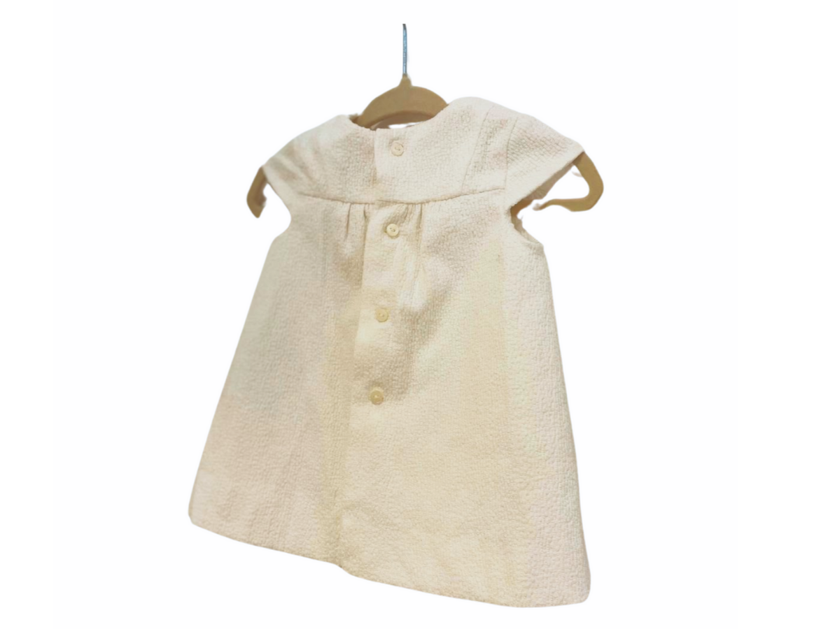 Zara White Cotton Shift Dress