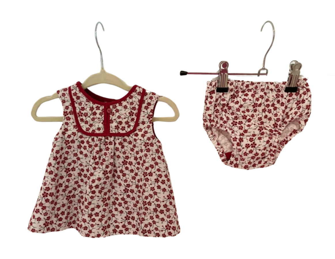 Zara Floral Corduroy Dress
