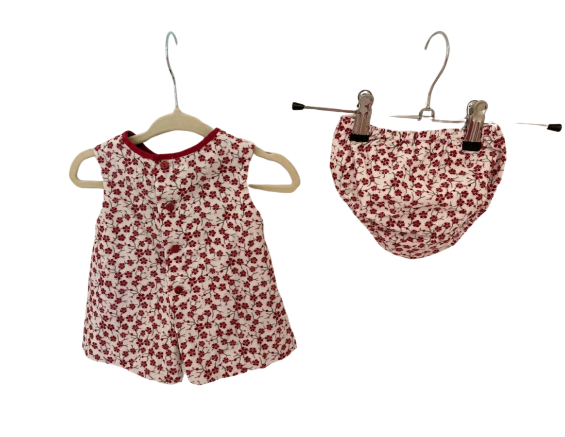 Zara Floral Corduroy Dress