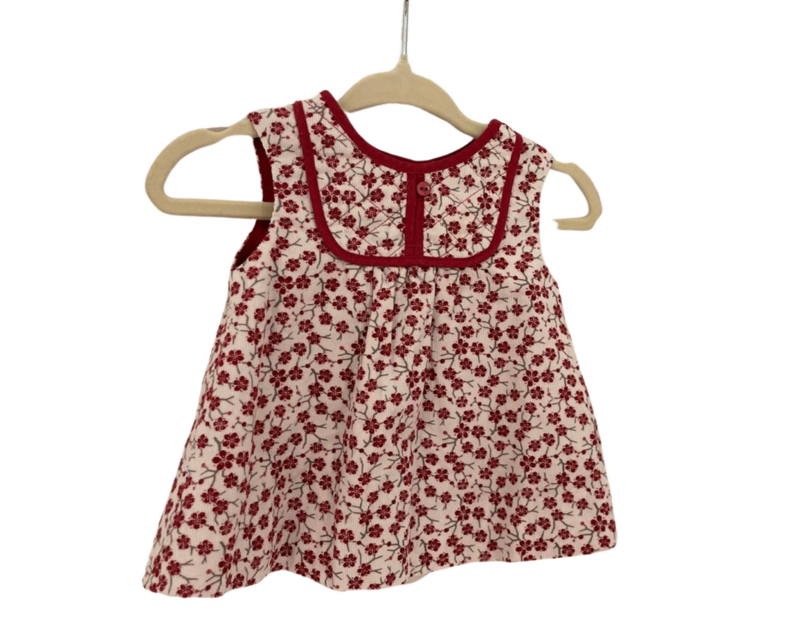 Zara Floral Corduroy Dress