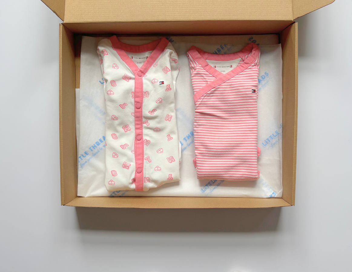 Tommy Hilfiger Girls Bodysuit & Vest Duo - 0-3m
