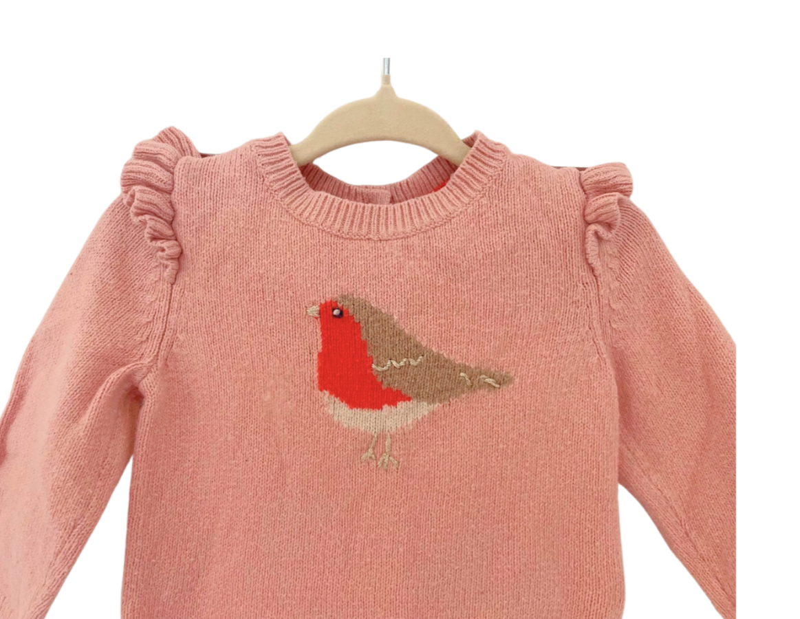 Mini Boden Christmas Robin Jumper