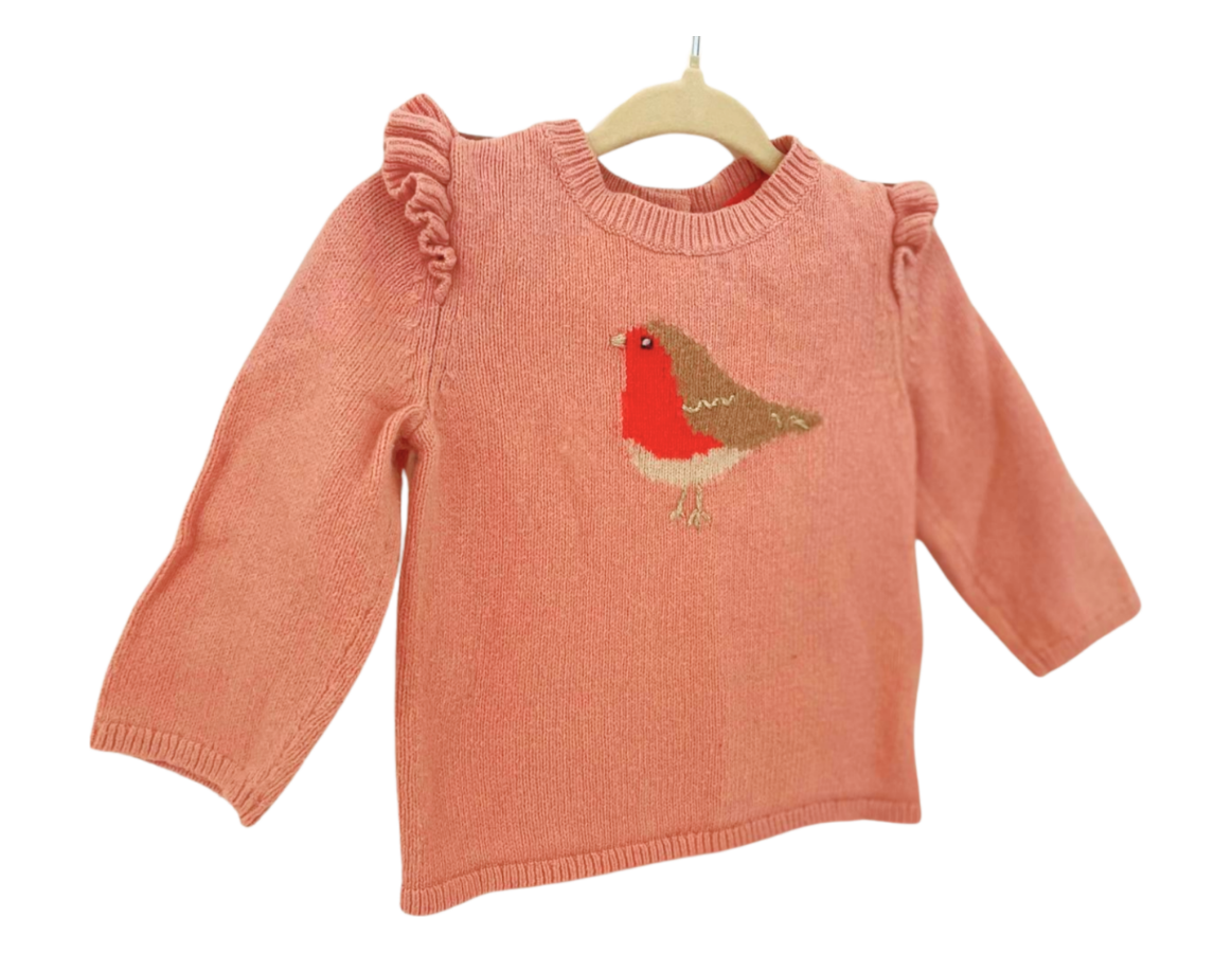 Mini Boden Christmas Robin Jumper