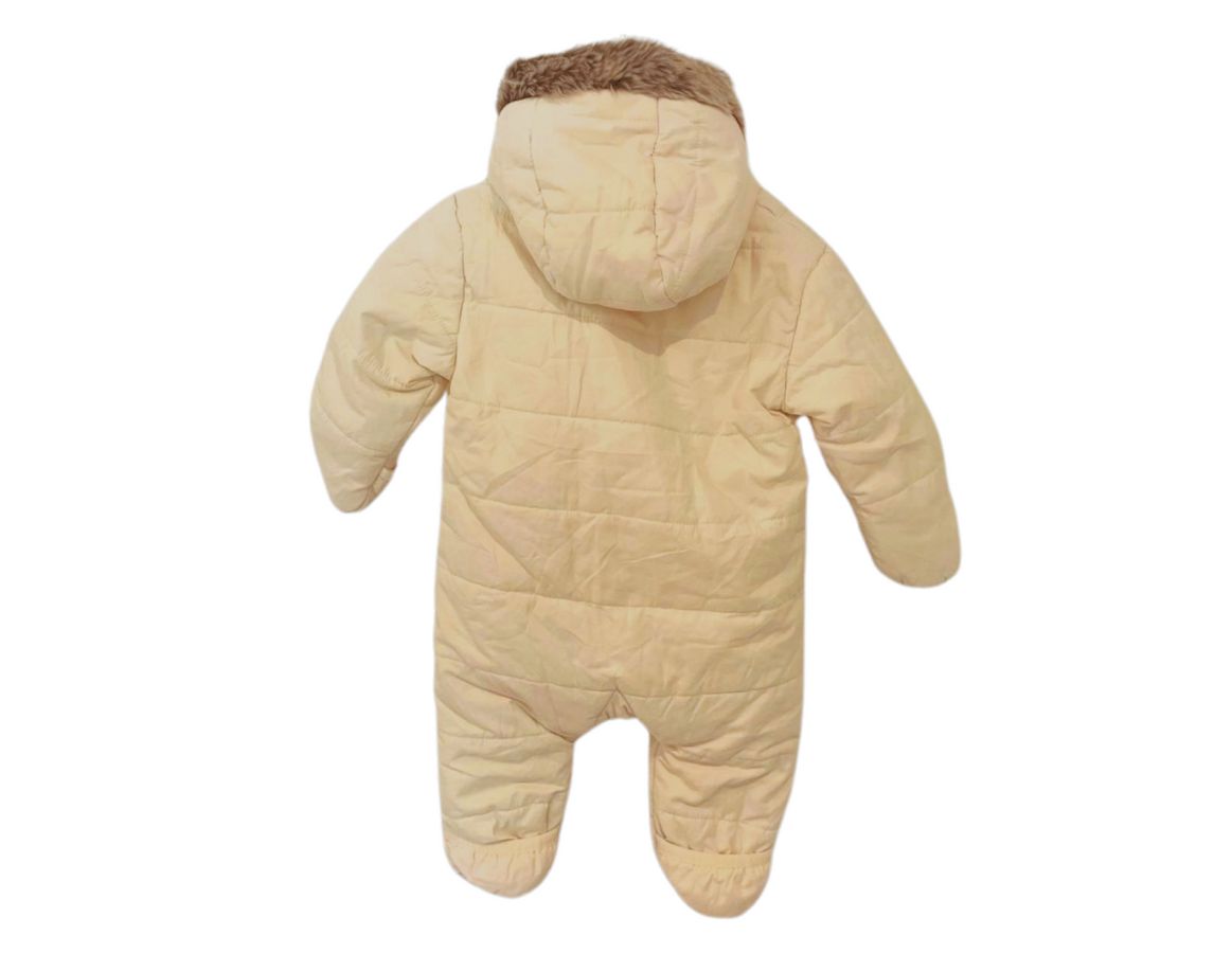 Little White Company Cream Fleece Lined Snowsuit