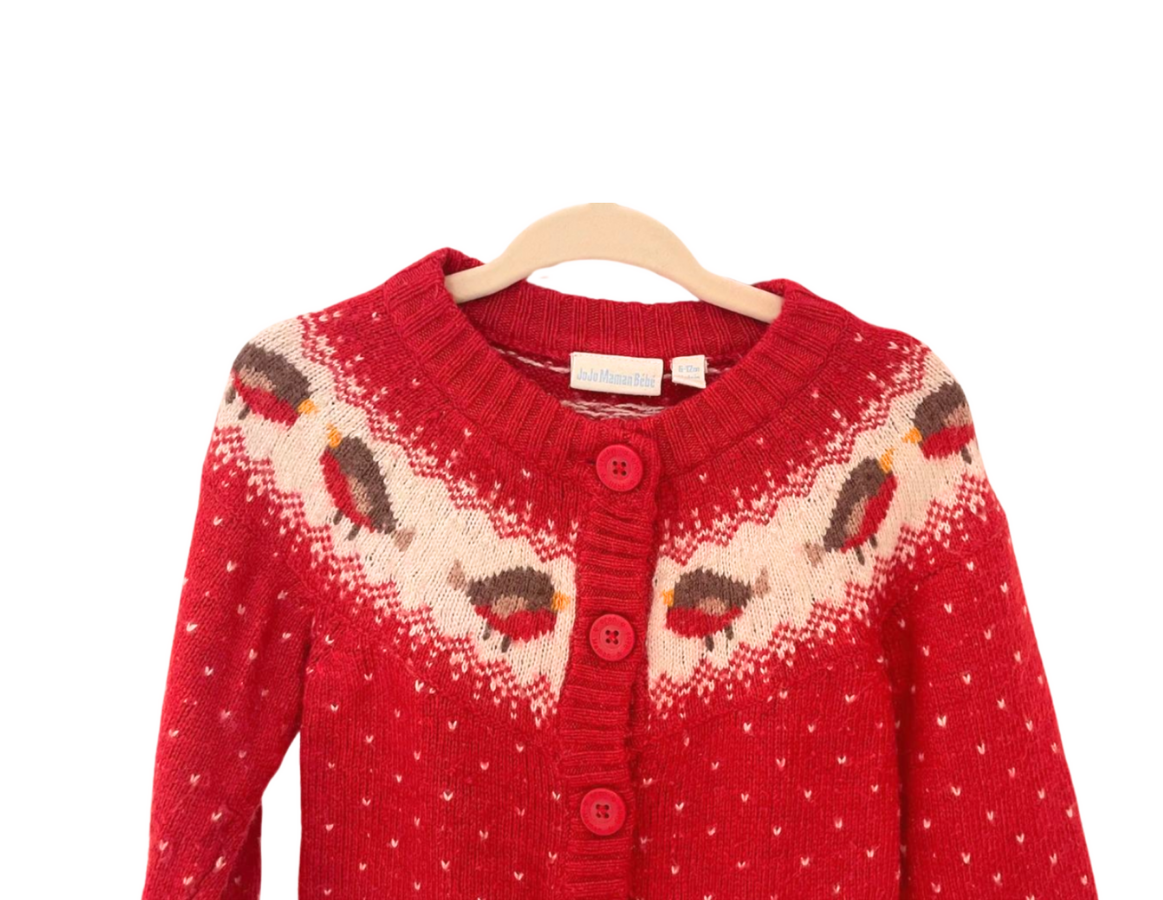 JoJo Maman Bebe Robin Pattern Cardigan