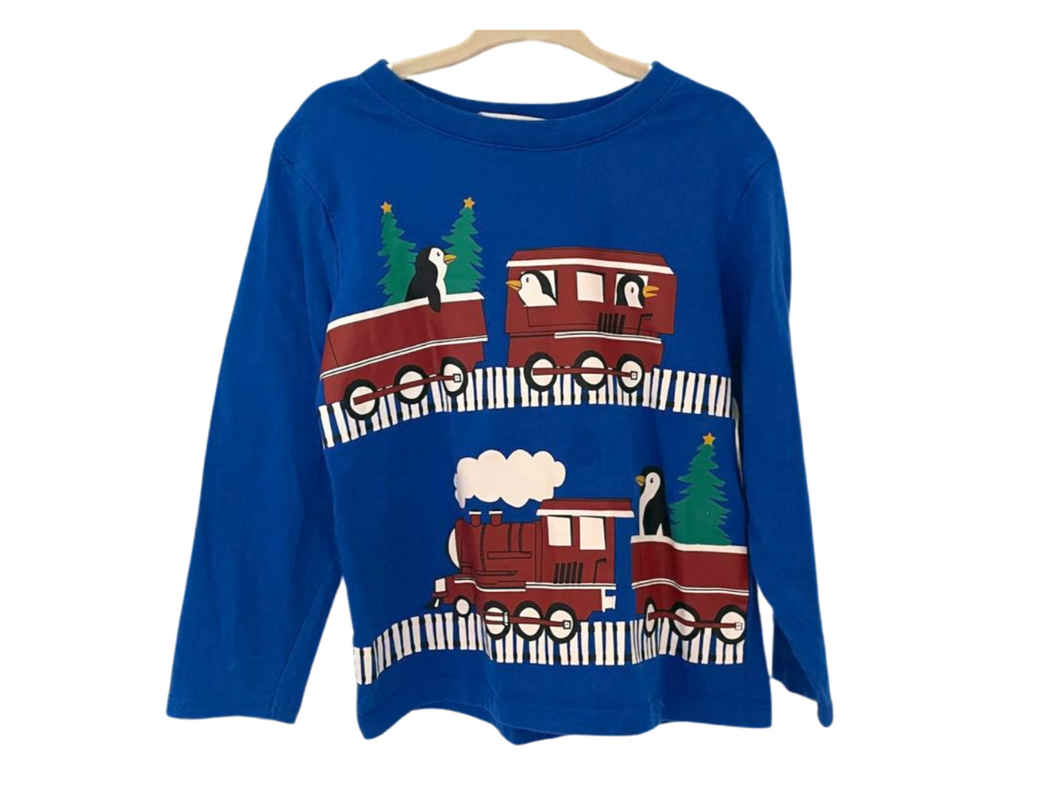 H&M Penguin Train Print Top