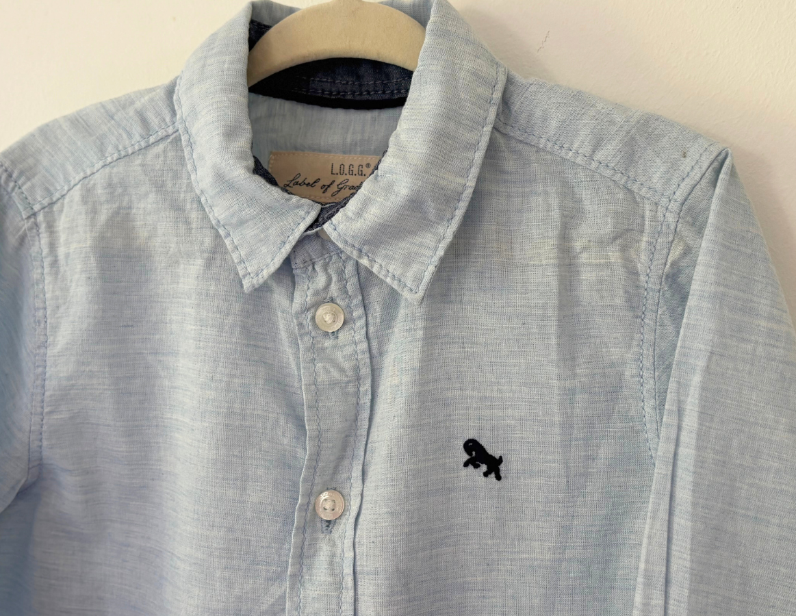 H&M Pastel Blue Cotton Shirt