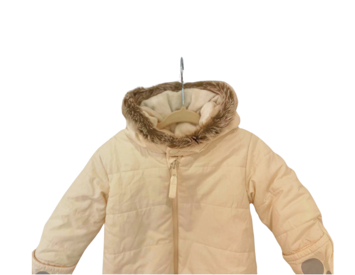 Little White Company Cream Fleece Lined Snowsuit
