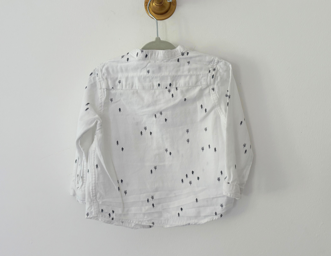Zara Collarless Shirt