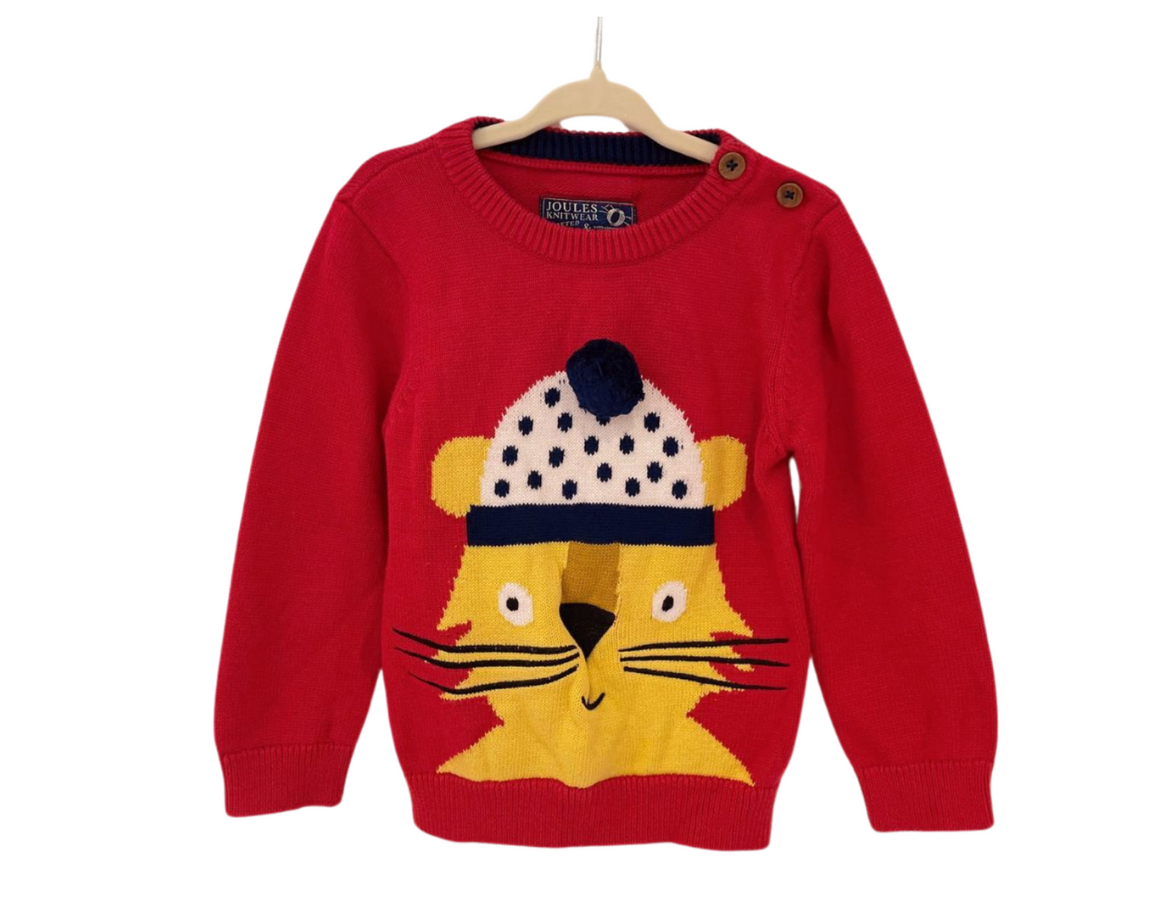 Joules Knitted Christmas Tiger Jumper