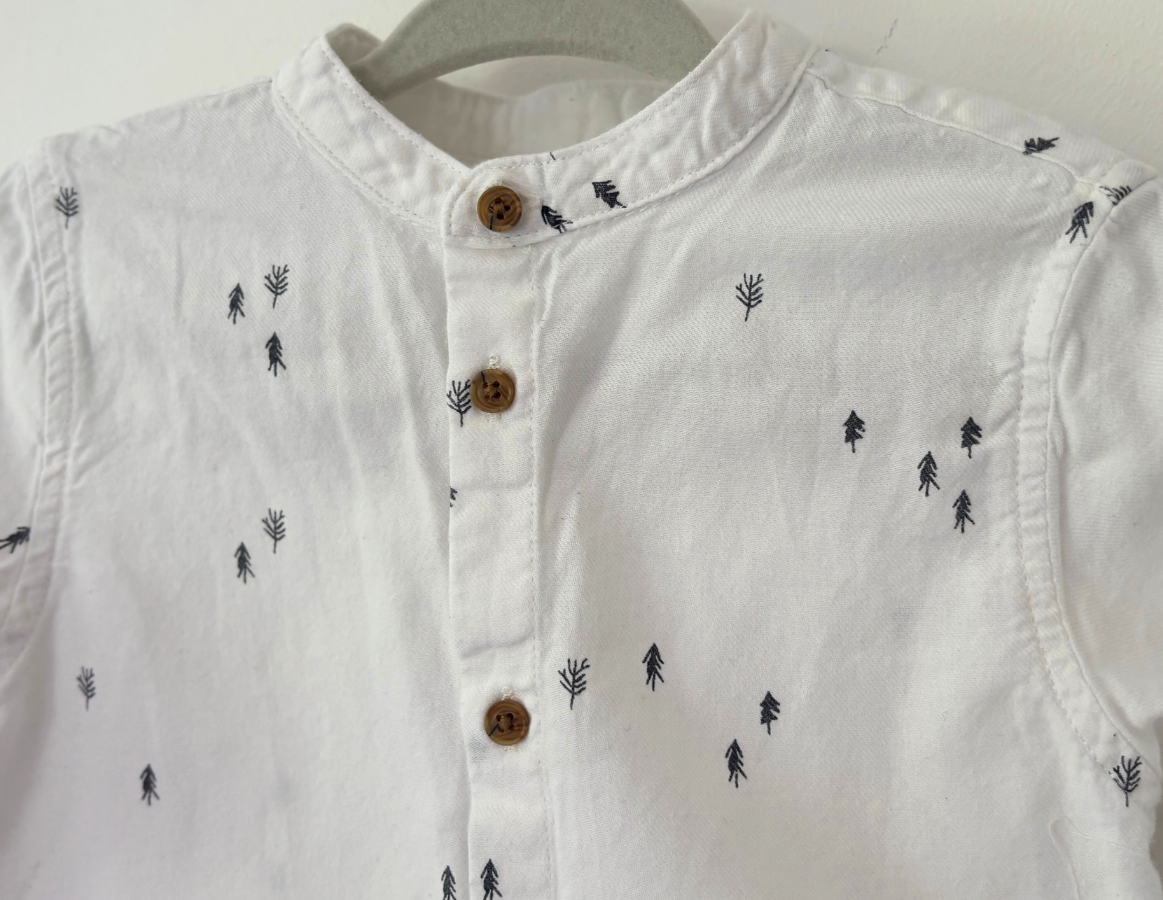 Zara Collarless Shirt