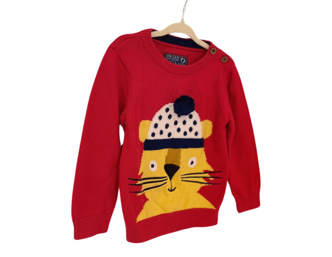 Joules Knitted Christmas Tiger Jumper