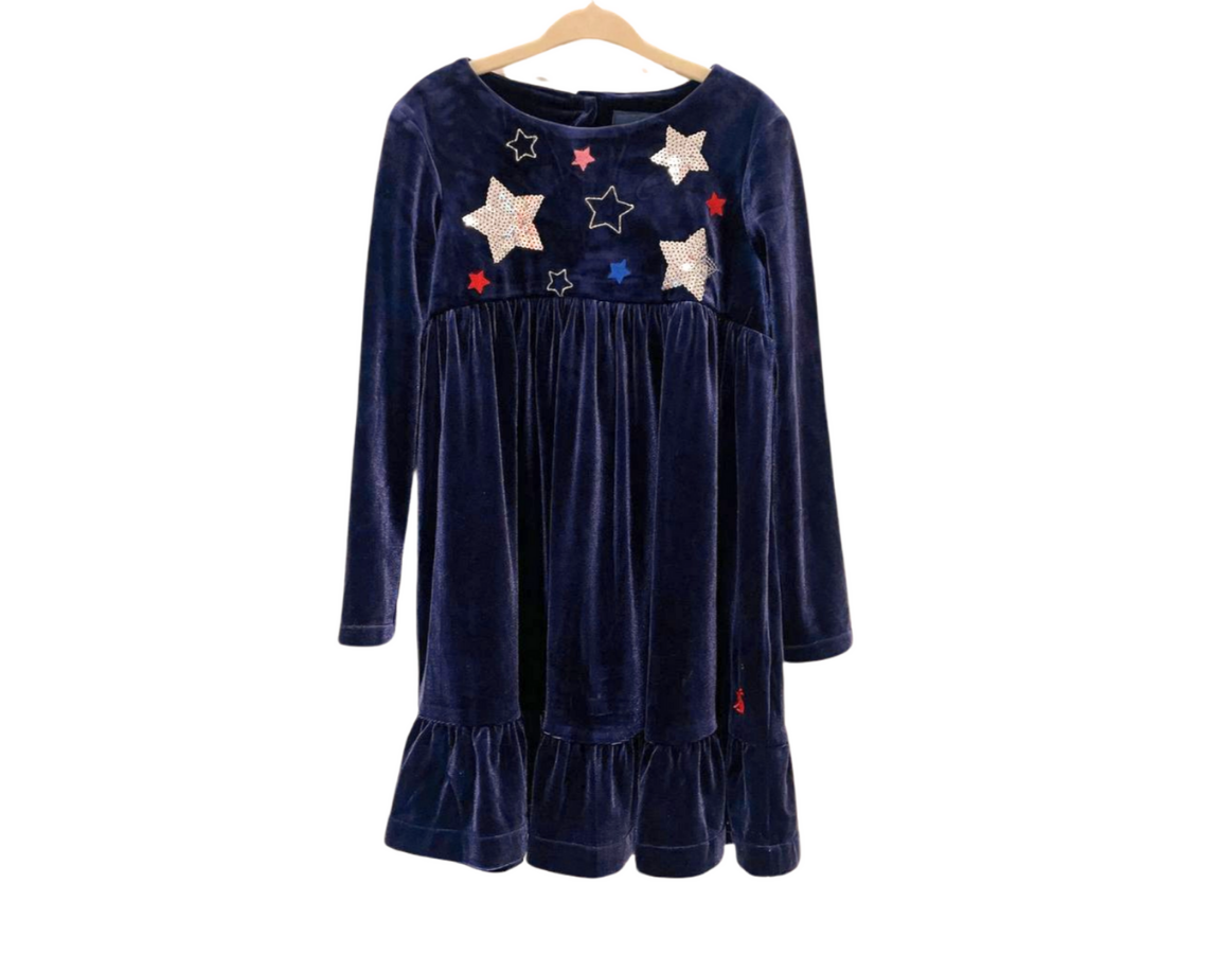 Joules Velour Sparkle Party Dress