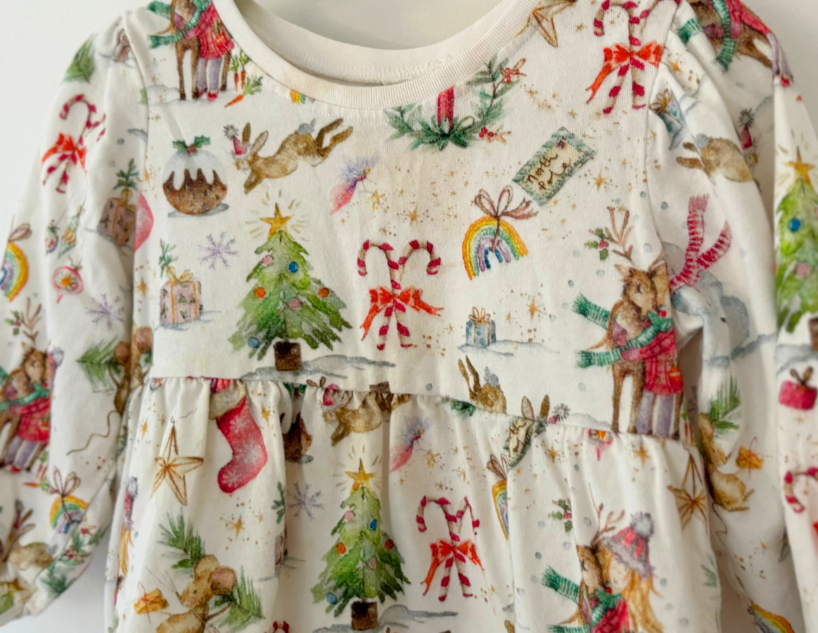 Next Cotton Festive Print Dress