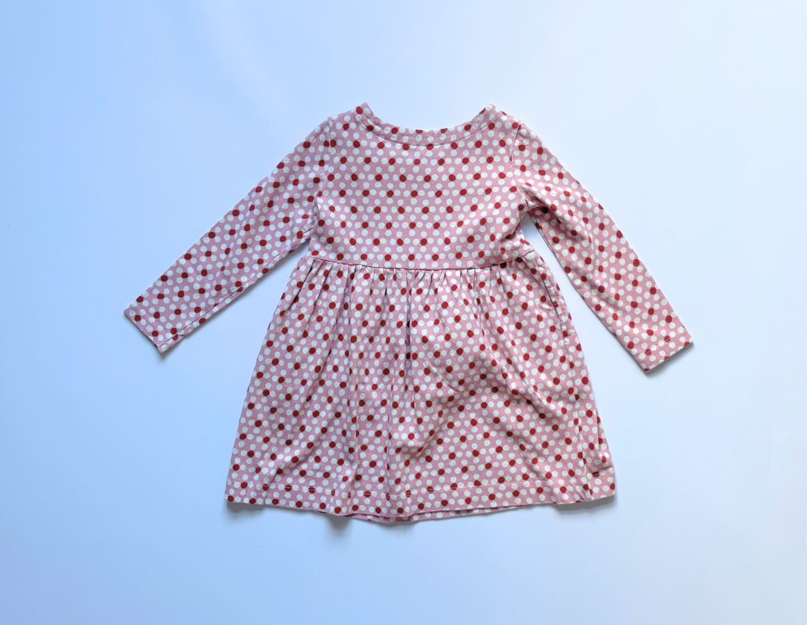 Mini Boden printed long sleeve dress